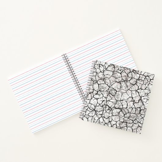 Cracked Marble Digital Pattern Notitieboek (Binnen)