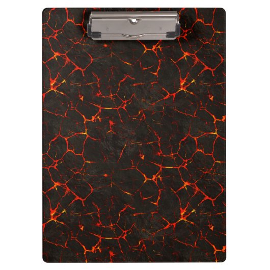 Cracked Molten Ground Rock Volcano Lava Klembord (Voorkant)