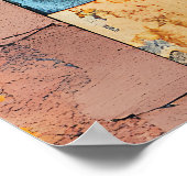 Cracked Paint Face Collage Vibrant Portrait Poster (Hoek)