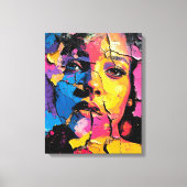 Cracked Paint Mural Beauty Skin Deep Canvas Afdruk (Voorkant)