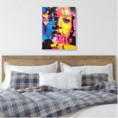 Cracked Paint Mural Beauty Skin Deep Canvas Afdruk (Insitu (Slaapkamer))