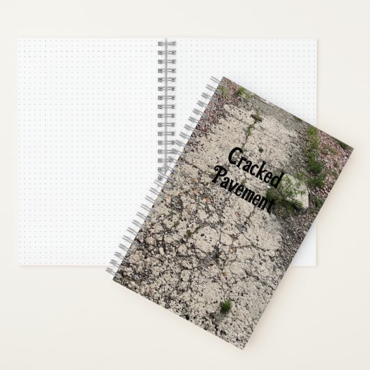 Cracked Pavement Bullet Journal Spiral Notitieboek (Binnen)