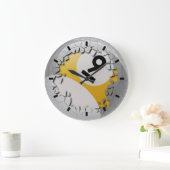 Cracked Shell Break uit Aantal 9 Billiards Ball Grote Klok (Huis)