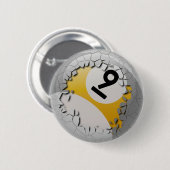 Cracked Shell Break uit Aantal 9 Billiards Ball Ronde Button 5,7 Cm (Voorkant /achterkant)
