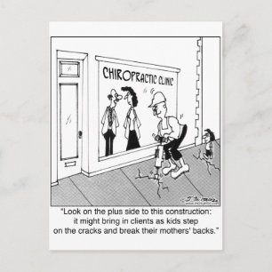Cracked Sidewalk is een Boon voor een Chiropractor Briefkaart