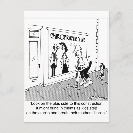 Cracked Sidewalk is een Boon voor een Chiropractor Briefkaart (Voorkant)