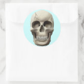 Cracked Skull Ronde Sticker (Tas)