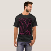 Cracked Space Lava - Glitter Fuschia T-shirt (Voorkant volledig)