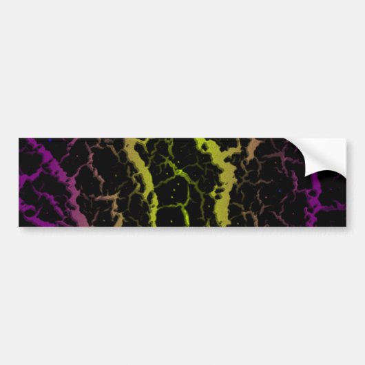 Cracked Space Lava - Purple/Lime Bumpersticker (Voorkant)