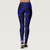 Cracked Space Lava - White/Blue Leggings (Achterkant)