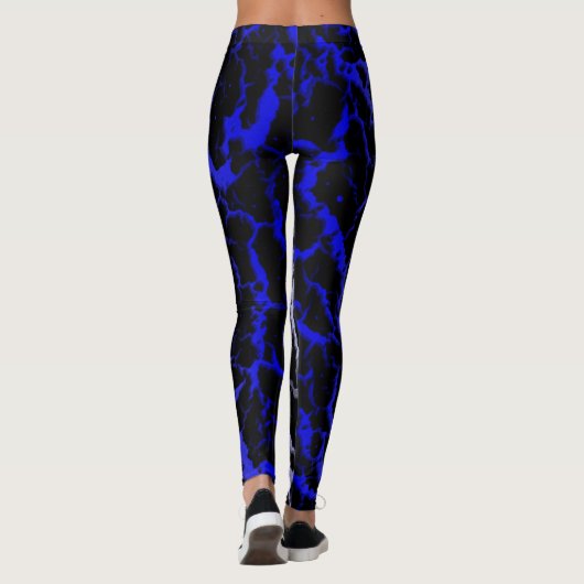 Cracked Space Lava - White/Blue Leggings (Achterkant)