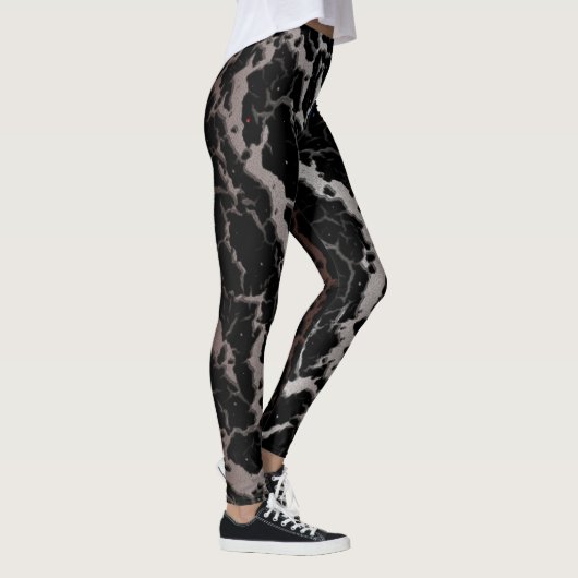 Cracked Space Lava - White/Brown Leggings (Rechts)