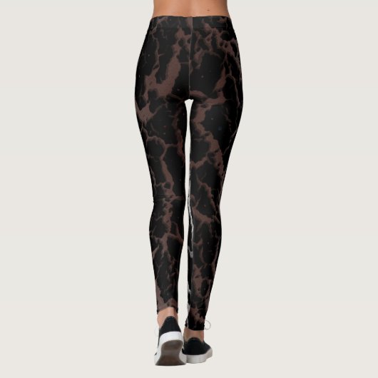 Cracked Space Lava - White/Brown Leggings (Achterkant)