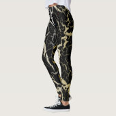 Cracked Space Lava - White/Gold Leggings (Links)