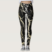 Cracked Space Lava - White/Gold Leggings (Voorkant)