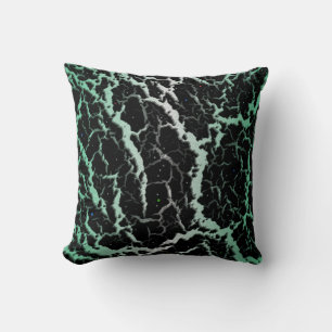 Cracked Space Lava - Wit/Munt Kussen