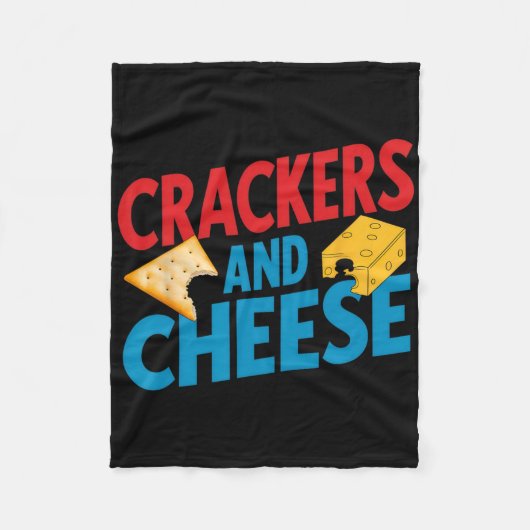 Crackers en kaas overeenkomend met  Halloween Cou Fleece Deken (Voorkant)