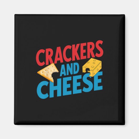 Crackers en kaas overeenkomend met Halloween Cou Magneet (Voorkant)
