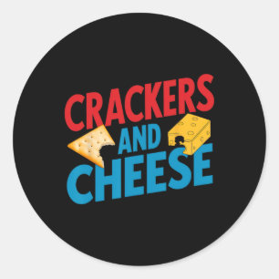 Crackers en kaas overeenkomend met Halloween Cou Ronde Sticker