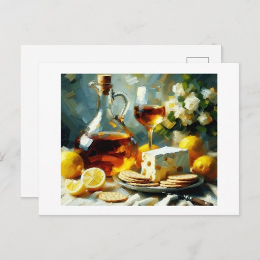 crackers van kaaswijn, briefkaart (Voorkant / Achterkant)