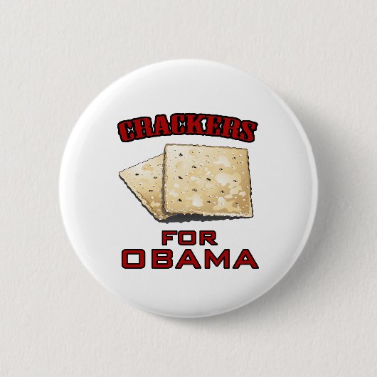 Crackers voor Obama - Gepersonaliseerd Ronde Button 5,7 Cm (Voorkant)