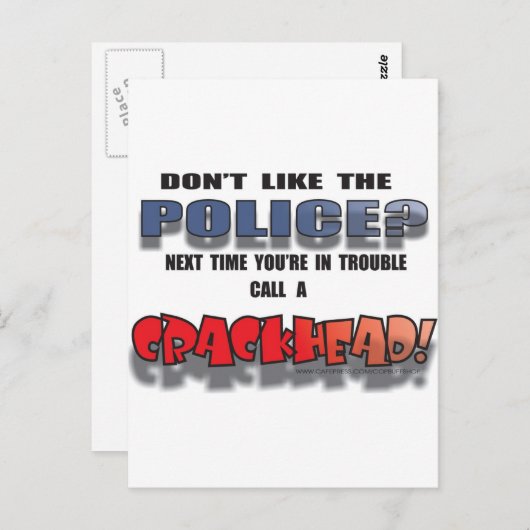 CRACKHEAD BRIEFKAART (Voorkant / Achterkant)