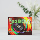 Crackhead DJ's Destroy Destroy Destroy Briefkaart (Staand voorkant)