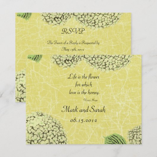  Crackle Hydrangeas RSVP (Voorkant / Achterkant)