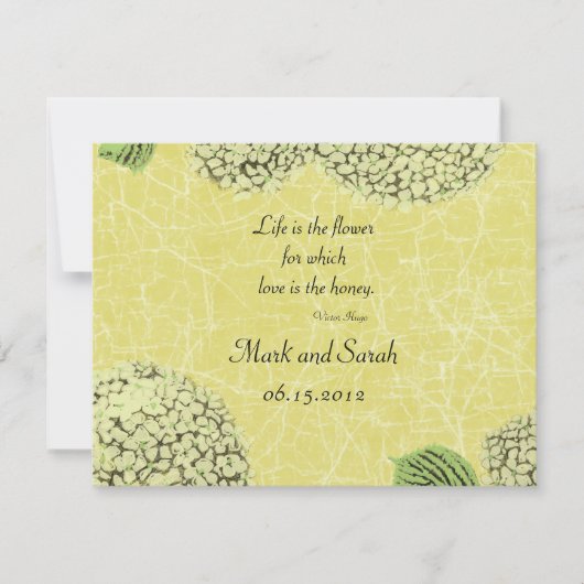  Crackle Hydrangeas RSVP Kaartje (Voorkant)