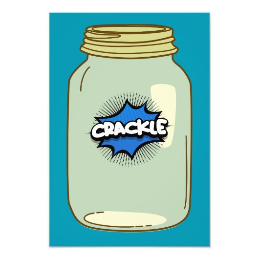 Crackle in a Jar - Comic Pop Art Design Foto Afdruk (Voorkant)