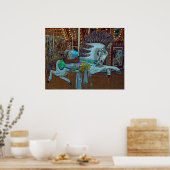 Crackle Merry-Go-Round Horse Poster (Keuken)