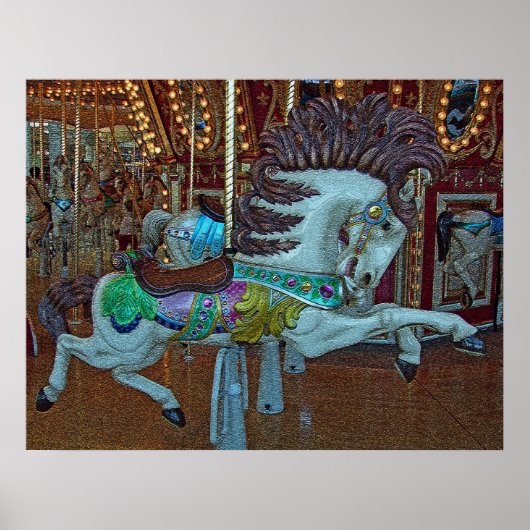 Crackle Merry-Go-Round Horse Poster (Voorkant)