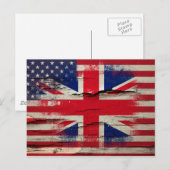 Crackle Paint | Britse vlag Briefkaart (Voorkant / Achterkant)