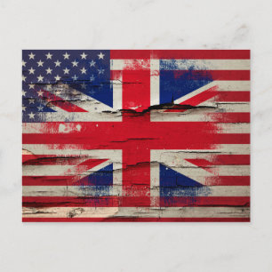 Crackle Paint   Britse vlag Briefkaart