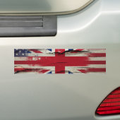 Crackle Paint | Britse vlag Bumpersticker (Op auto)
