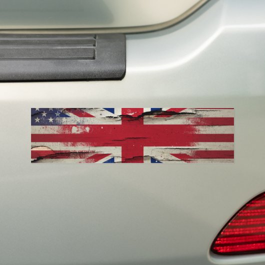 Crackle Paint | Britse vlag Bumpersticker (Op auto)