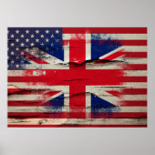 Crackle Paint | Britse vlag Poster (Voorkant)