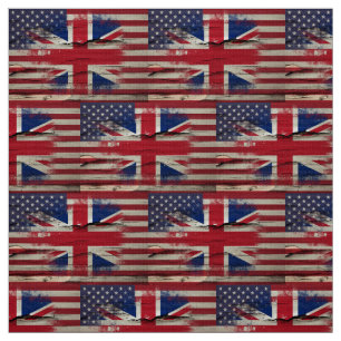 Crackle Paint Britse vlag Stof