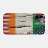 Crackle Paint | Ierse Amerikaanse vlag Case-Mate iPhone Case (Achterkant (horizontaal))