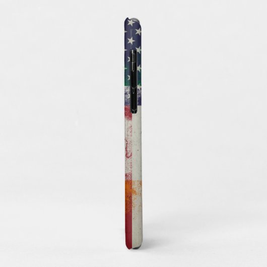 Crackle Paint | Ierse Amerikaanse vlag Case-Mate iPhone Case (Achterkant/links)