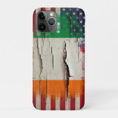 Crackle Paint | Ierse Amerikaanse vlag Case-Mate iPhone Case (Achterkant)