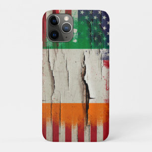 Crackle Paint   Ierse Amerikaanse vlag Case-Mate iPhone Case