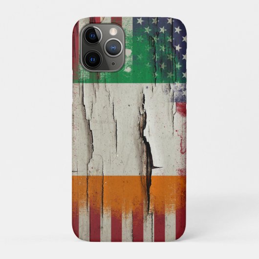 Crackle Paint | Ierse Amerikaanse vlag Case-Mate iPhone Case (Achterkant)