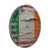 Crackle Paint | Ierse Amerikaanse vlag Dartbord (Voorkant Links)