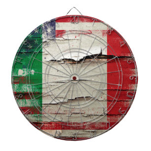 Crackle Paint   Italiaanse Amerikaanse vlag Dartbord