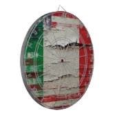 Crackle Paint | Italiaanse Amerikaanse vlag Dartbord (Voorkant Links)
