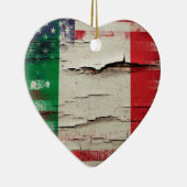 Crackle Paint | Italiaanse Amerikaanse vlag Keramisch Ornament (Rechts)