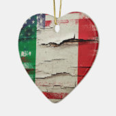 Crackle Paint | Italiaanse Amerikaanse vlag Keramisch Ornament (Links)