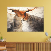 Cracks Aarde Droog Klimaat 1 van 4 Canvas Afdruk (Insitu (Woonkamer))