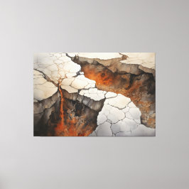 Cracks Aarde Droog Klimaat 2 van 4 Canvas Afdruk